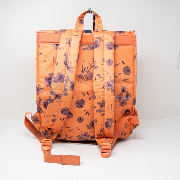 Herschel Canvas City Top Handle Travel Work School Backpack Purse Orange Blue main image 6